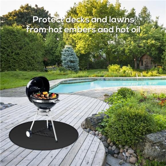 Fire Pit Mat Solo Stove Bonfire Under Grill Mat, Oil-proof‎ Waterproof BBQ Pad - Picture 2 of 6